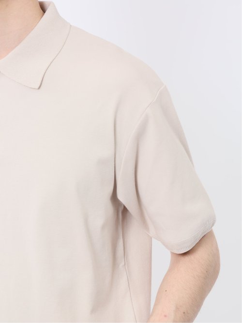 ストレッチ ニット衿 半袖ポロシャツ