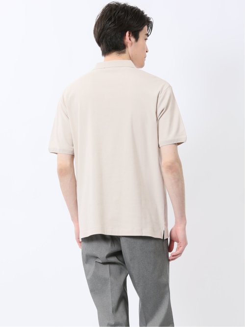 ストレッチ ニット衿 半袖ポロシャツ