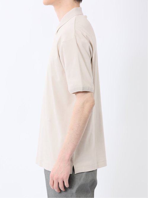 ストレッチ ニット衿 半袖ポロシャツ