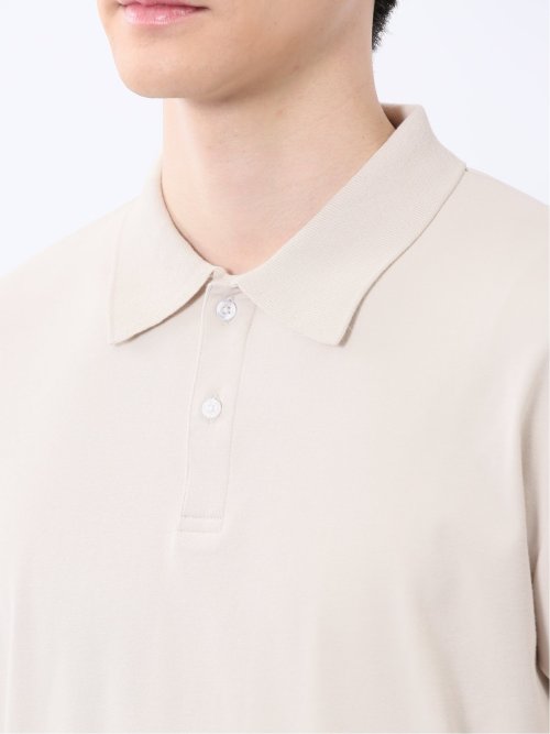 ストレッチ ニット衿 半袖ポロシャツ