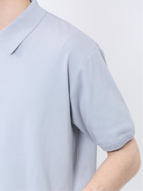 ストレッチ ニット衿 半袖ポロシャツ