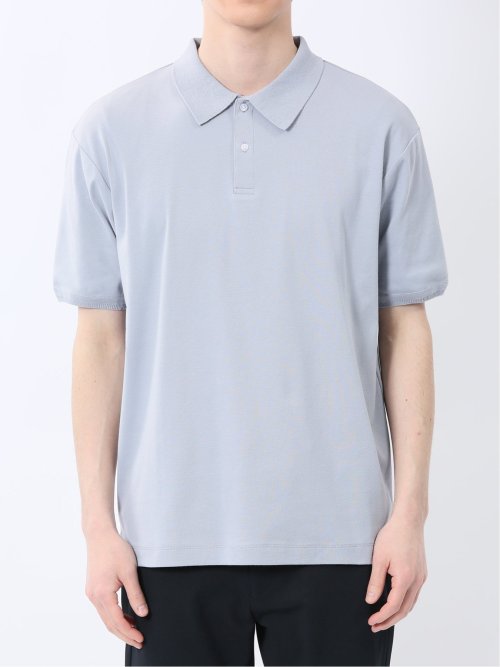 ストレッチ ニット衿 半袖ポロシャツ