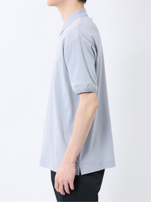 ストレッチ ニット衿 半袖ポロシャツ