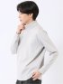 Tシャツ メンズ 長袖 ストレッチ 抗菌防臭 UV 綿 コットン 無地 シルケット スムス タートルネック ドレスT