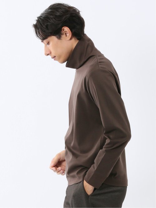 【DRESS T-SHIRT】シルケットスムス タートルネック 長袖Tシャツ