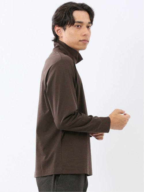 【DRESS T-SHIRT】シルケットスムス タートルネック 長袖Tシャツ