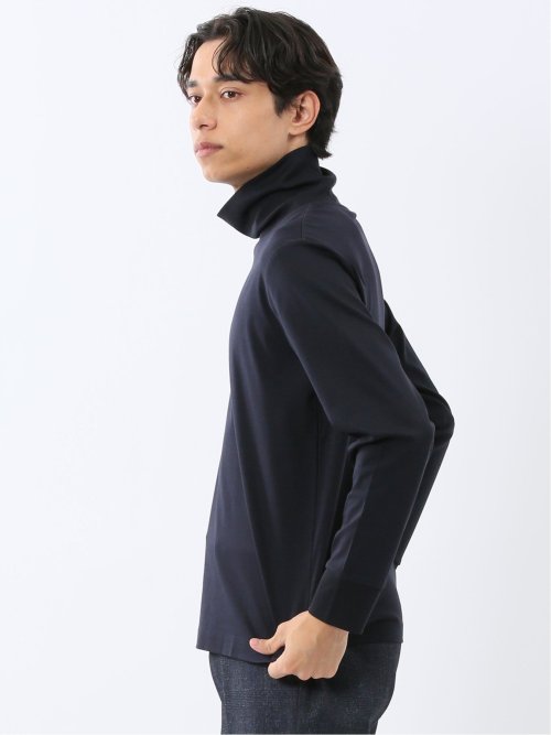 【DRESS T-SHIRT】シルケットスムス タートルネック 長袖Tシャツ
