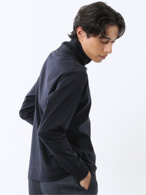 【DRESS T-SHIRT】シルケットスムス タートルネック 長袖Tシャツ