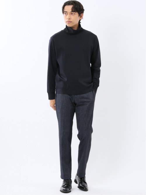 【DRESS T-SHIRT】シルケットスムス タートルネック 長袖Tシャツ