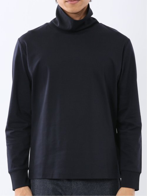 【DRESS T-SHIRT】シルケットスムス タートルネック 長袖Tシャツ