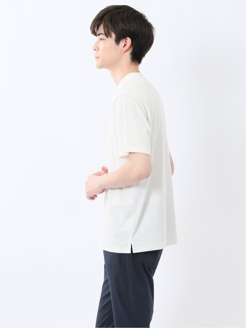 接触冷感 モックネック半袖Tシャツ