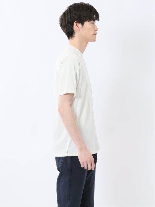 接触冷感 モックネック半袖Tシャツ