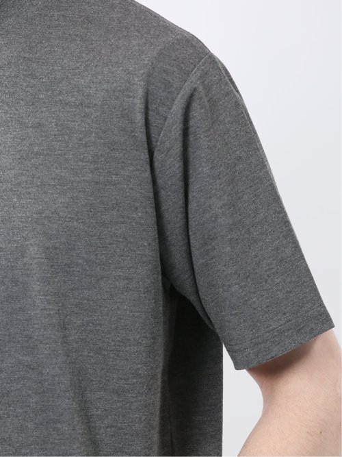 接触冷感 モックネック半袖Tシャツ