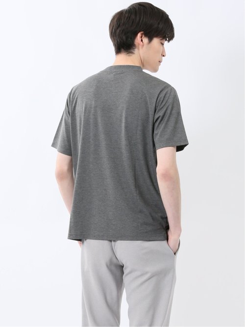 接触冷感 モックネック半袖Tシャツ
