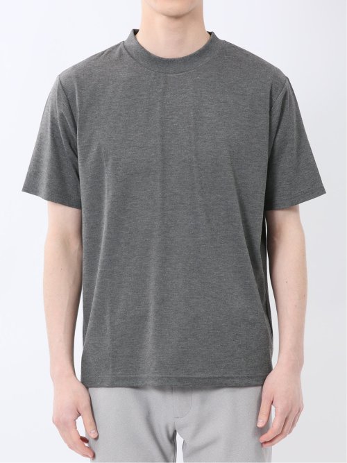 接触冷感 モックネック半袖Tシャツ