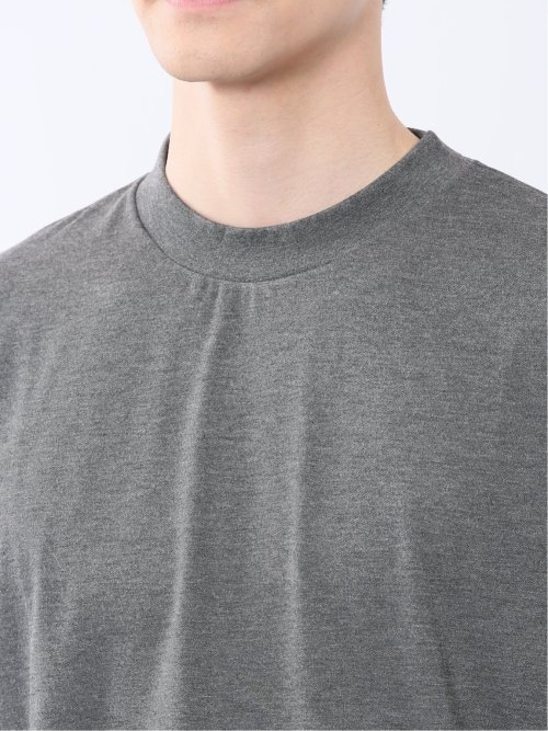 接触冷感 モックネック半袖Tシャツ