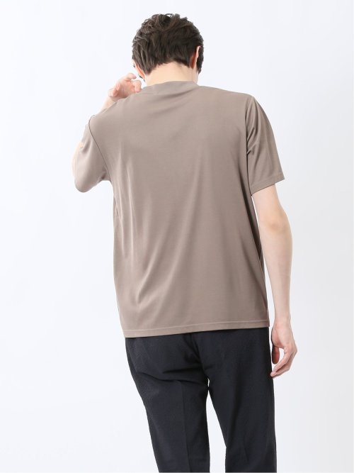 接触冷感 モックネック半袖Tシャツ