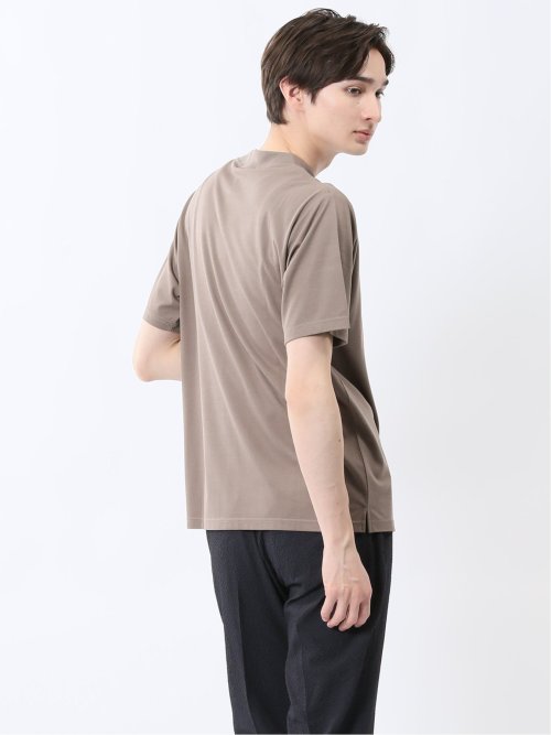 接触冷感 モックネック半袖Tシャツ
