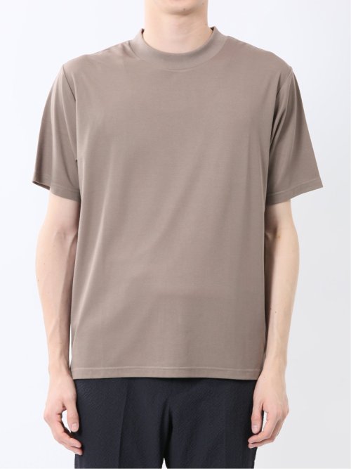接触冷感 モックネック半袖Tシャツ