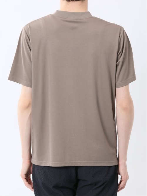 接触冷感 モックネック半袖Tシャツ