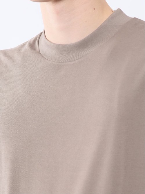 接触冷感 モックネック半袖Tシャツ