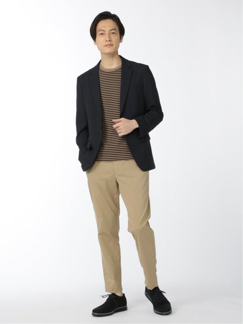 【DRESS T-SHIRT】AIR SILKETE ボーダー柄 クルーネック半袖Ｔシャツ