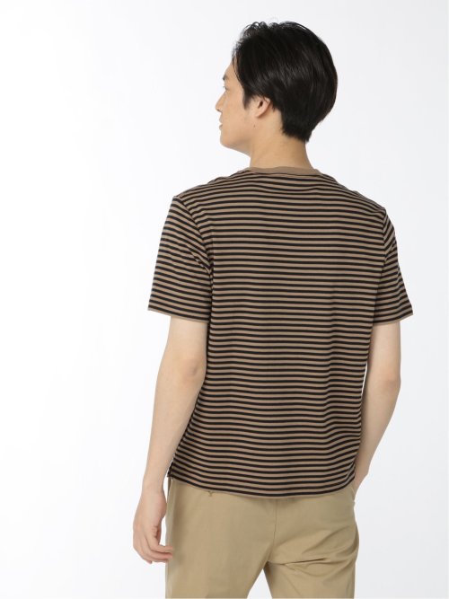 【DRESS T-SHIRT】AIR SILKETE ボーダー柄 クルーネック半袖Ｔシャツ