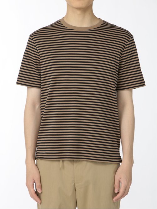 【DRESS T-SHIRT】AIR SILKETE ボーダー柄 クルーネック半袖Ｔシャツ