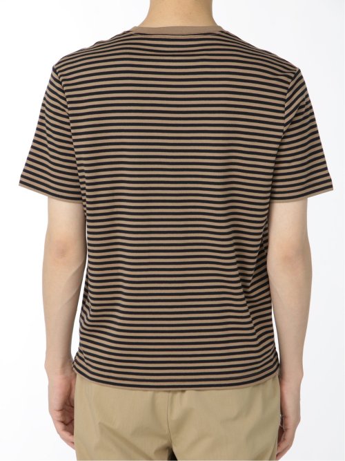 【DRESS T-SHIRT】AIR SILKETE ボーダー柄 クルーネック半袖Ｔシャツ