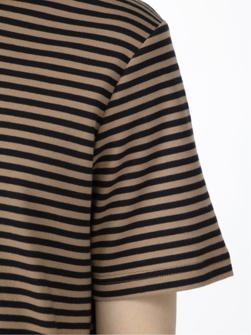 【DRESS T-SHIRT】AIR SILKETE ボーダー柄 クルーネック半袖Ｔシャツ