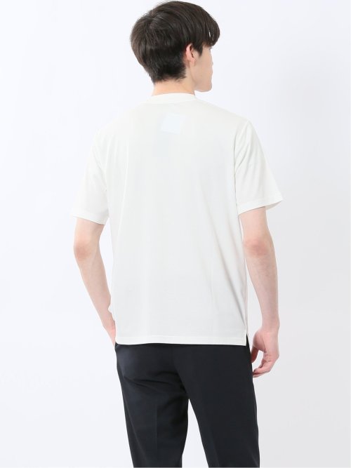 接触冷感 スロープネック半袖Tシャツ