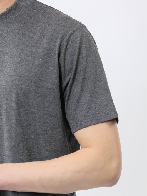 接触冷感 スロープネック半袖Tシャツ