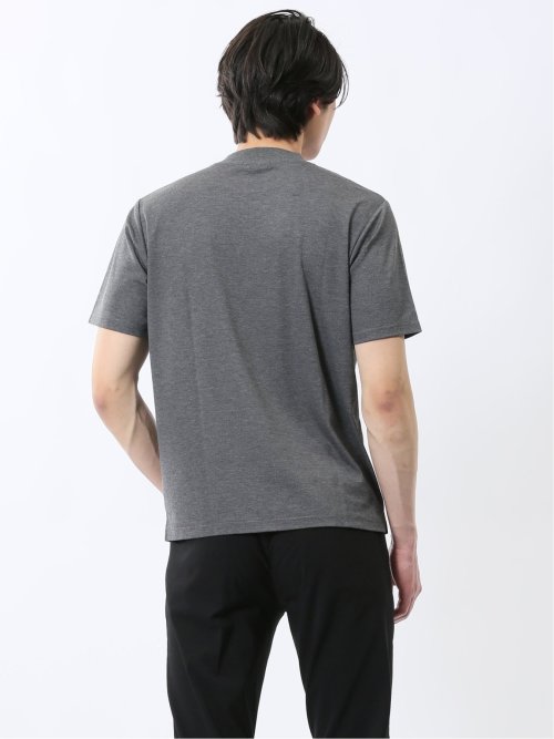 接触冷感 スロープネック半袖Tシャツ