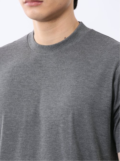 接触冷感 スロープネック半袖Tシャツ