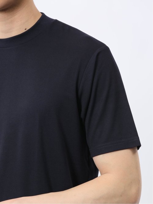 接触冷感 スロープネック半袖Tシャツ