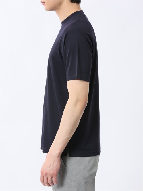 接触冷感 スロープネック半袖Tシャツ