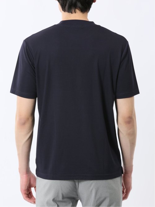 接触冷感 スロープネック半袖Tシャツ