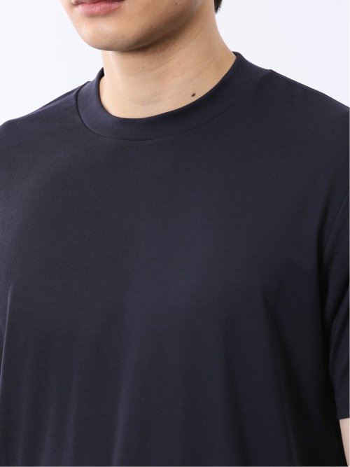 接触冷感 スロープネック半袖Tシャツ