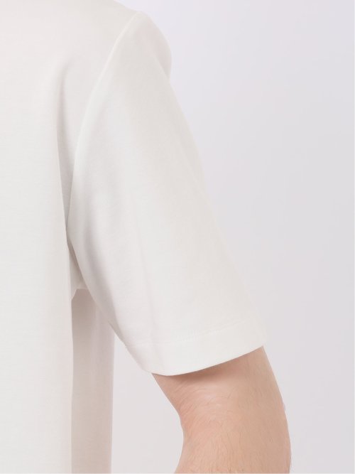 【DRESS T-SHIRT】シルケットポンチ スロープネック 半袖 Tシャツ