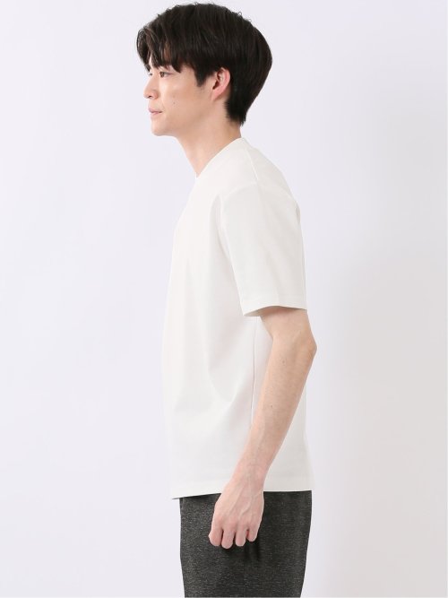 【DRESS T-SHIRT】シルケットポンチ スロープネック 半袖 Tシャツ