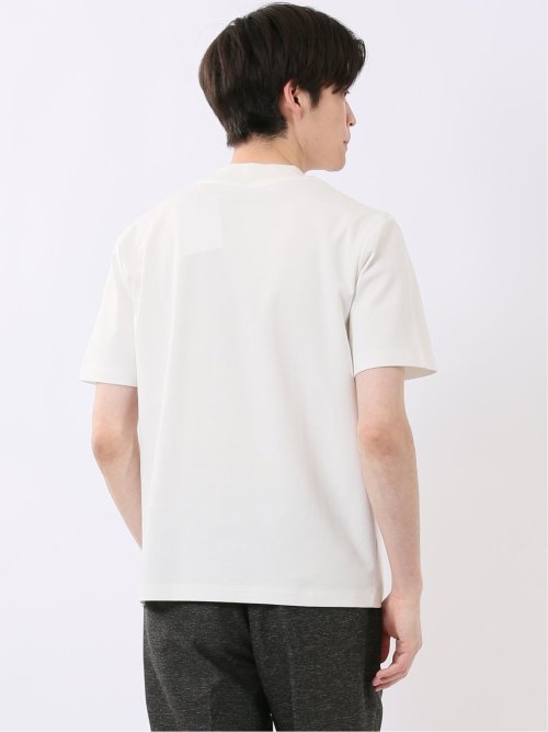 【DRESS T-SHIRT】シルケットポンチ スロープネック 半袖 Tシャツ