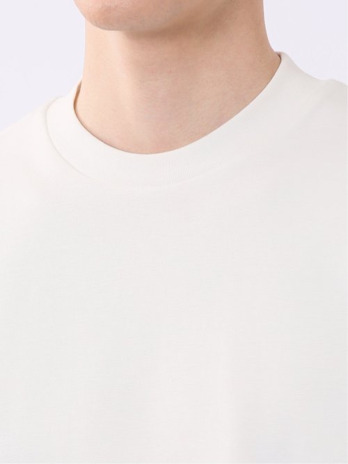 【DRESS T-SHIRT】シルケットポンチ スロープネック 半袖 Tシャツ
