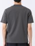 ストレッチ 接触冷感 抗菌防臭 UV シルケットポンチ 綿混 スロープネック 半袖 Tシャツ メンズ