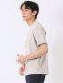 ストレッチ 接触冷感 抗菌防臭 UV シルケットポンチ 綿混 スロープネック 半袖 Tシャツ メンズ