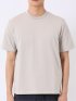 ストレッチ 接触冷感 抗菌防臭 UV シルケットポンチ 綿混 スロープネック 半袖 Tシャツ メンズ