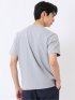 ストレッチ 接触冷感 抗菌防臭 UV シルケットポンチ 綿混 スロープネック 半袖 Tシャツ メンズ