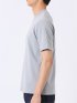 ストレッチ 接触冷感 抗菌防臭 UV シルケットポンチ 綿混 スロープネック 半袖 Tシャツ メンズ