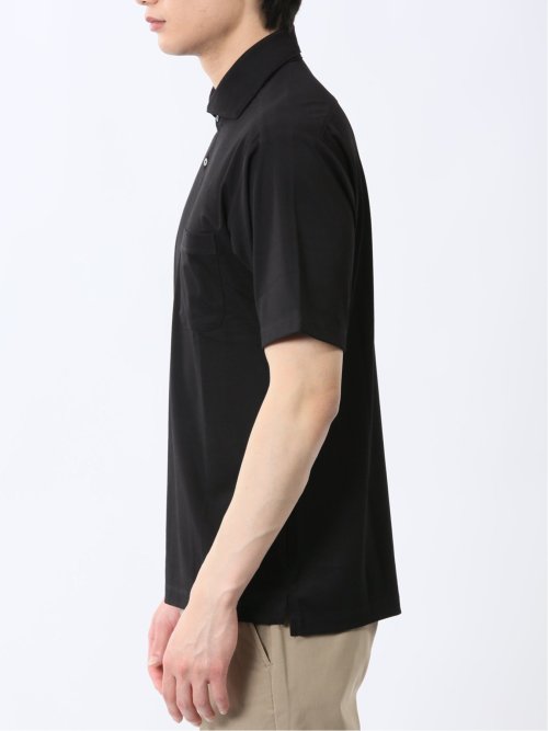 接触冷感 ワイドカラー 半袖ポロシャツ