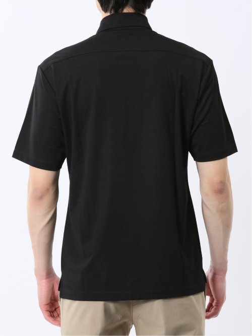 接触冷感 ワイドカラー 半袖ポロシャツ
