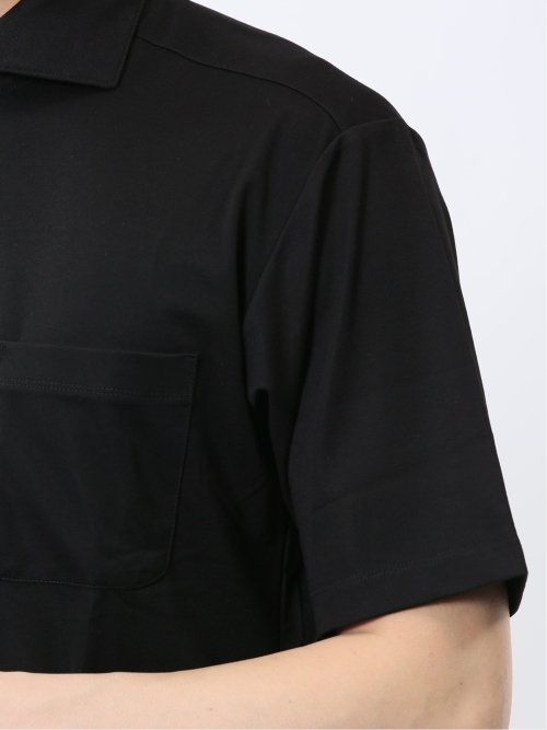 接触冷感 ワイドカラー 半袖ポロシャツ